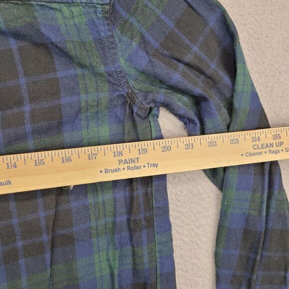 The North Face Shirt Womens Small Blue Plaid Flannel Button Up Outdoor Top - Picture 7 of 10
